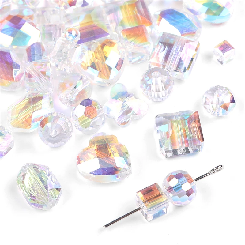 Picture 6: High Quality AB Color Faceted Crystal Glass Beads Rondelle Loose Spacer Beads for DIY Earring Necklace Bracelet Jewelry Making