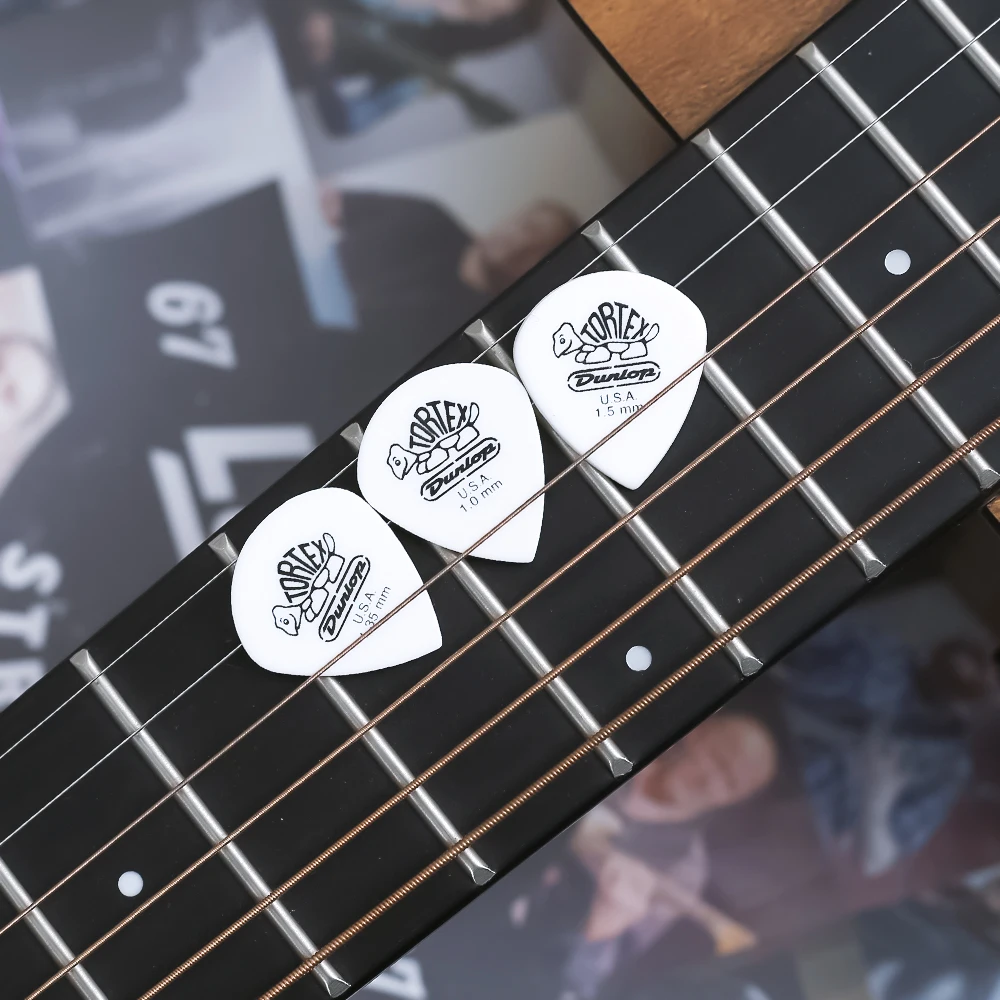 Dunlop Guitar Picks 478R Tortex White Jazz III Pick 0.73/0.88/1.0/1.14/1.35/1.5 mm, USA Original Guitar Accessories