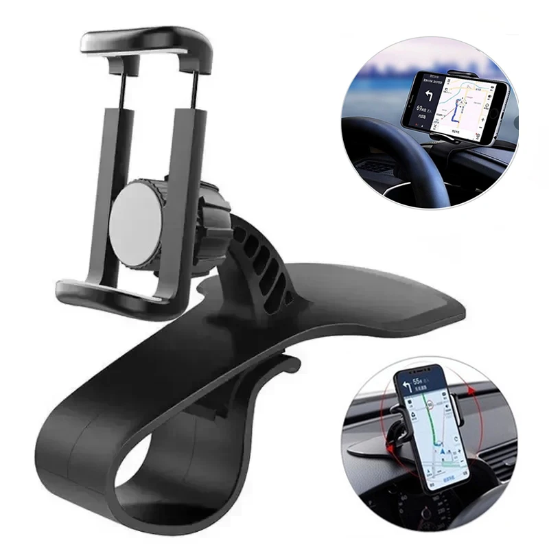 360 Degree Rotation Car Phone Mount Car Multifunction Instrument Cluster Mobile Holder Stand Rearview Mirror Navigation Bracket