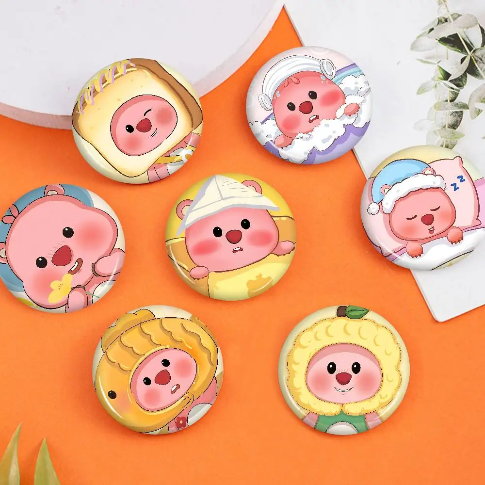Pink cartoon L-LoopyS 32/44/58MM Customizable Button Pins Cute Funny Creative Badge Jewelry Decor Gifts for Friends