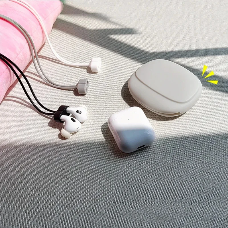 1/2/3/4Pcs Soft Silicone Anti-Lost Cords Neck Strap For Air Ear Pods 1 2 Earphone Magnetic String Rope Universal