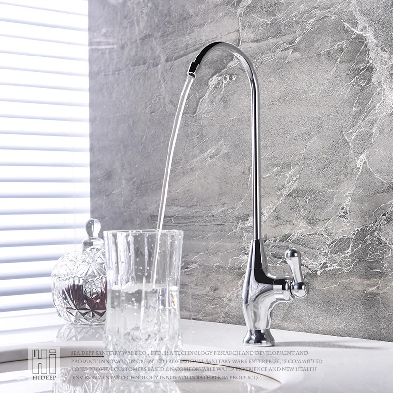 

Смеситель для кухонной мойки с прямым подключением, латунный, с одним рычагом, поворотный, хромированный, черный