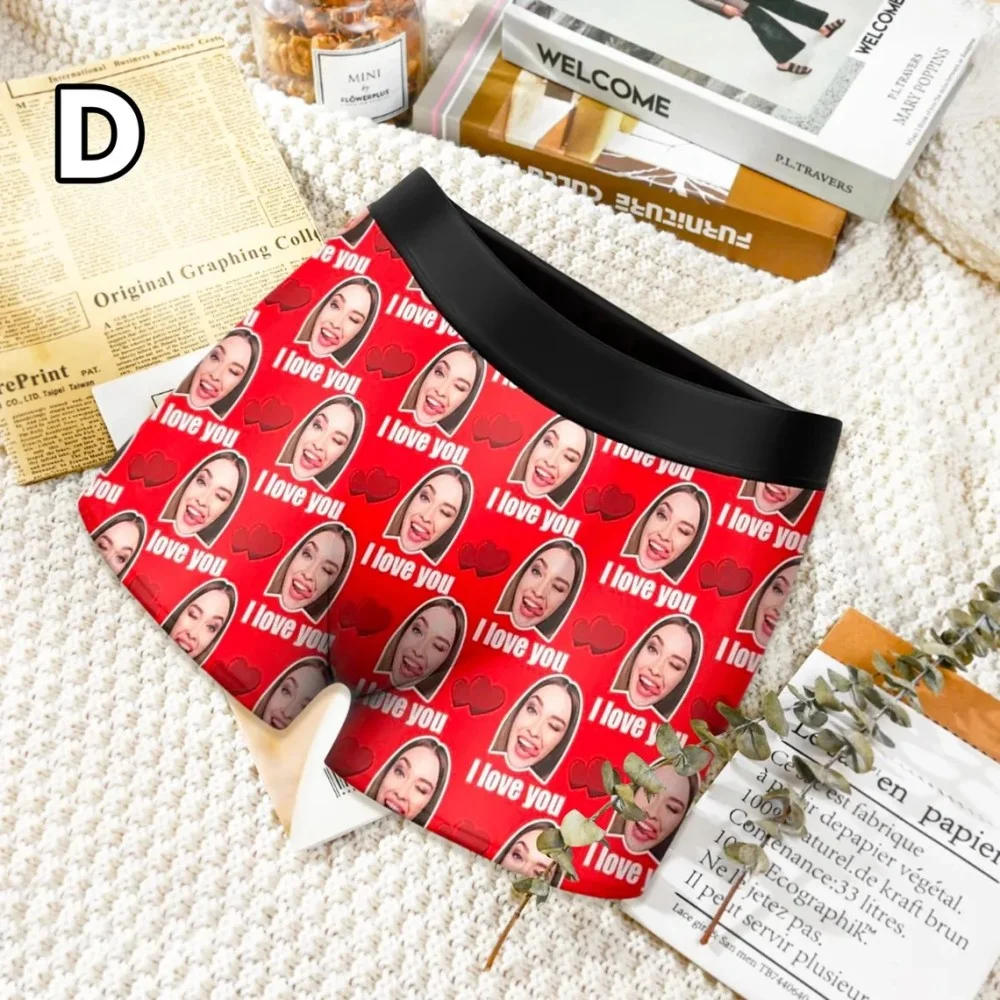 Ropa interior personalizada para hombres, boxeadores personalizados con imagen, ropa interior con foto, regalo de cumpleaños, regalo divertido para él novio