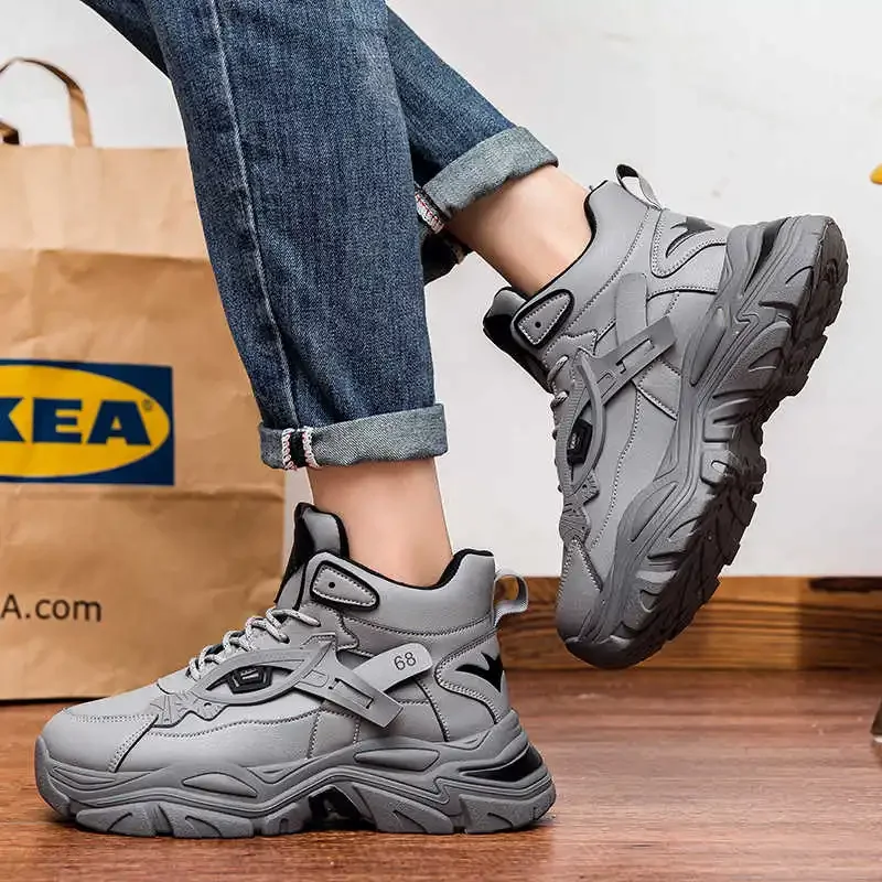 PU Pelle Primavera-autunno Taglia 46 Scarpe da ginnastica da uomo Basket Tenisky Panske Scarpe da pattinatore da uomo Sport Racing Scarpe da donna alla moda