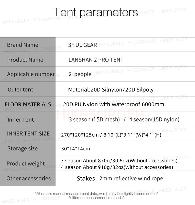 3F UL GEAR Lanshan 2pro 2026 Silpoly/Silnylon Zelt Outdoor Camping T-Reißverschluss-Tür Ultraleichtes 2-Personen-Zelt Wandern Wasserdicht Winddicht – Detail 13