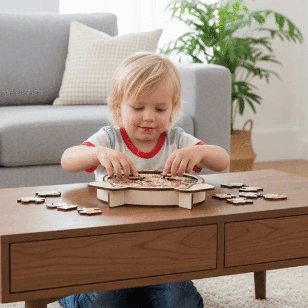 Puzzle en bois Chat Brûlant le Cerveau, Puzzle Animal, Petit Ours, Puzzle en forme de chat, Chien, Assemblage DIY, Puzzle unique irrégulier