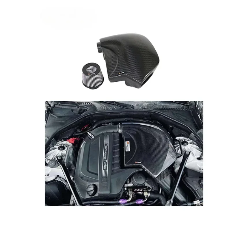 Real Car Data Development Dry Carbon Fiber Cold Air Intake System for 535Li 640Li N55 3.0T