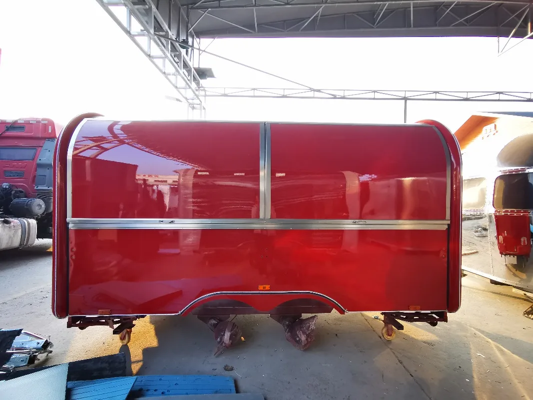 Custom Outdoor Mobile Food Truck Trailer for Fast Food Ice Cream Snack Foods-Multi-functional Customizable Stainless Steel Easy