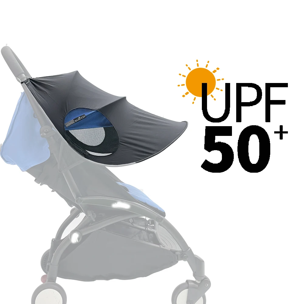 Universal Kinderwagen Sonne Abdeckung, 50 UPF + UV Schutz Sonnenblende Kinderwagen Zubehör Haube Verlängern Kinderwagen Sonnenschirm für YOYA ,YOYO,