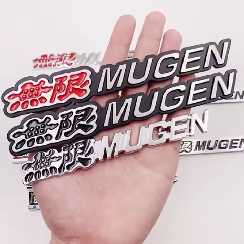 10pcs 3D Mugen Emblem Logo Rear Badge Car Trunk Sticker Car Styling For Honda Civic Type R FIT MUGEN Vezel INTEGRA Accessories