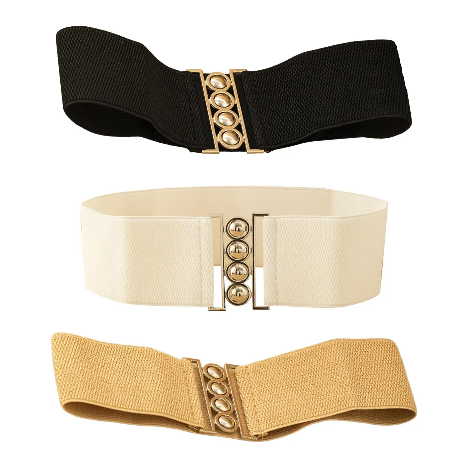 Women Wide Elastic Waist Belt Decorative Belt for Commuting Holidays Travel