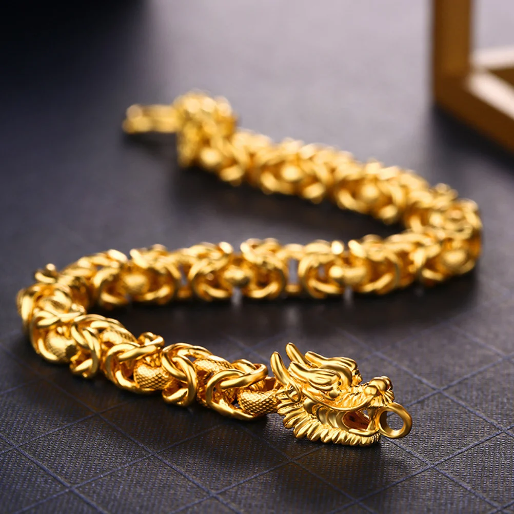 

Lightweight Retro Dragon Bone Bracelet Womens Metal Dragon Year Wrist Decoration New Year Accessory Chinese Bracelet