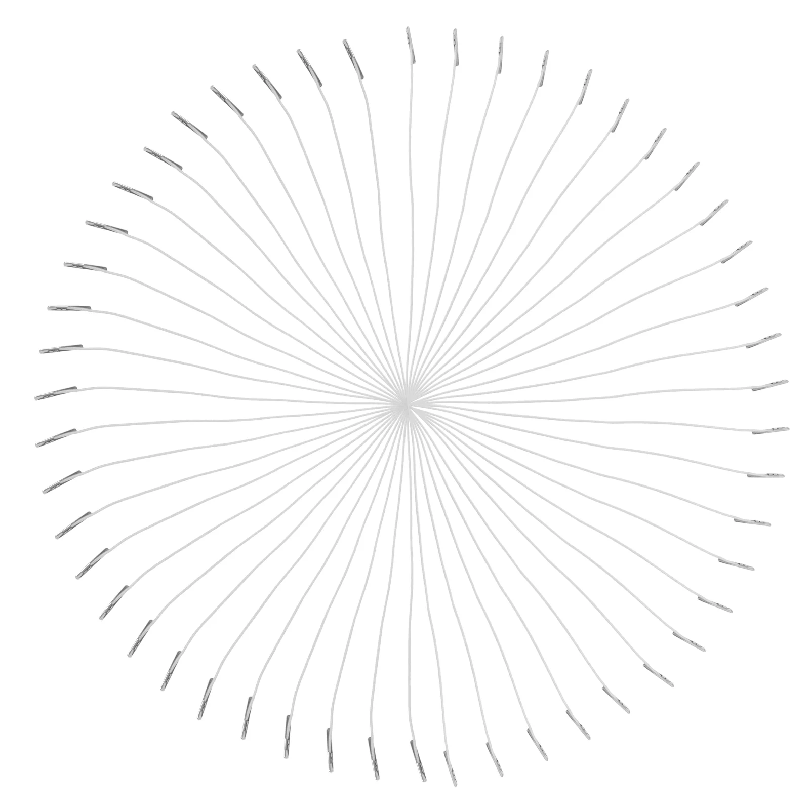 25 Pcs Elastic Cord Mask Handmade Line Belt Barbed Cords Stretch Band with Ends DIY Ropes Metal Barbs Fixed