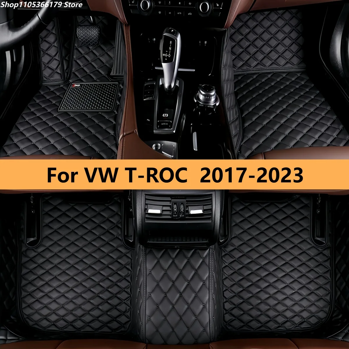 

Floor Mats Fit For VW TROC T-ROC 2017 2018 2019 2020 2021 2022 2023 Auto Foot Matts Rugs Vehicle Full Set Carpet Pads