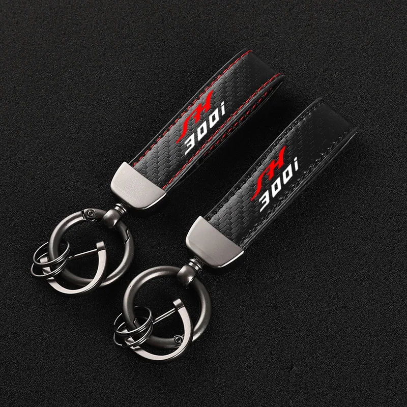 

High-Grade Carbon Fiber Motorcycle Keychain Holder Keyring for HONDA SH300i SH SH300 Accessories