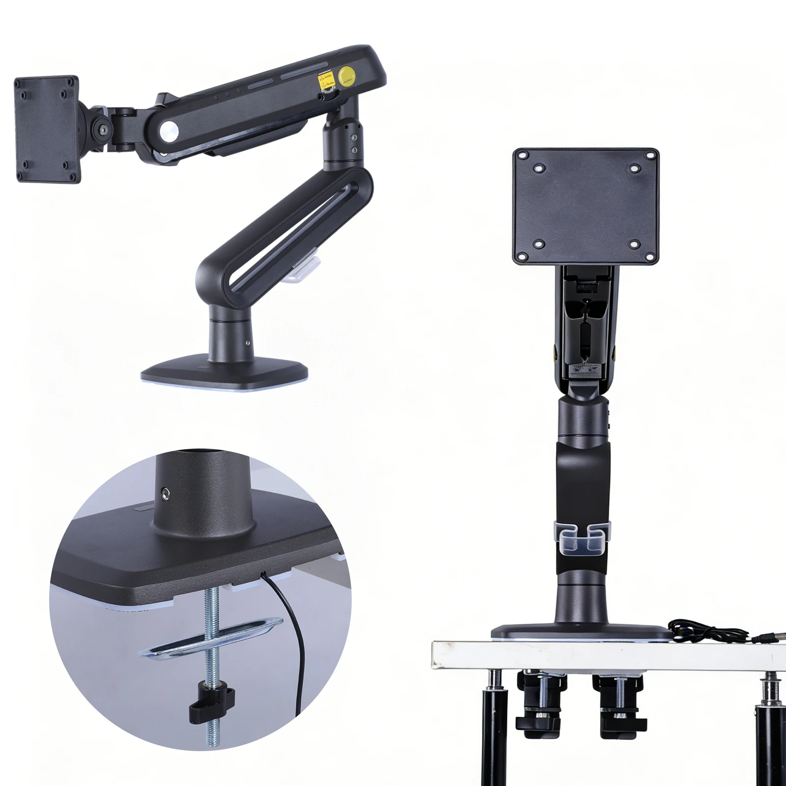 

Механический кронштейн для игрового монитора с нагрузкой до 20 кг, удлиненный кронштейн для ультрашироких экранов, настольное крепление для мониторов от 32 до 60 дюймов.