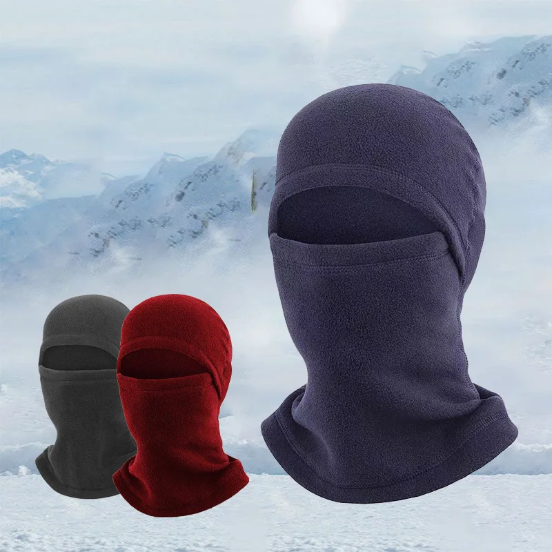 Balaclava Full Face Mask New Winter Thermal Fleece Warmer Motorcycle Cycling Hood Liner Sports Running Neck Warmer Men Women\'s