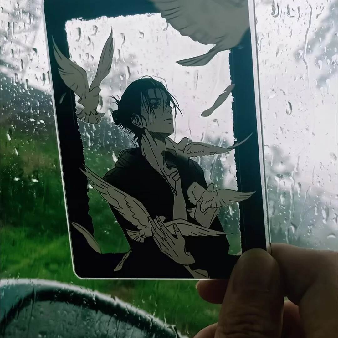 «Атака Титанов» и «Эрен Йегер» акриловые прозрачные карточные настольные украшения высокой четкости с высоким уровнем внешнего вида