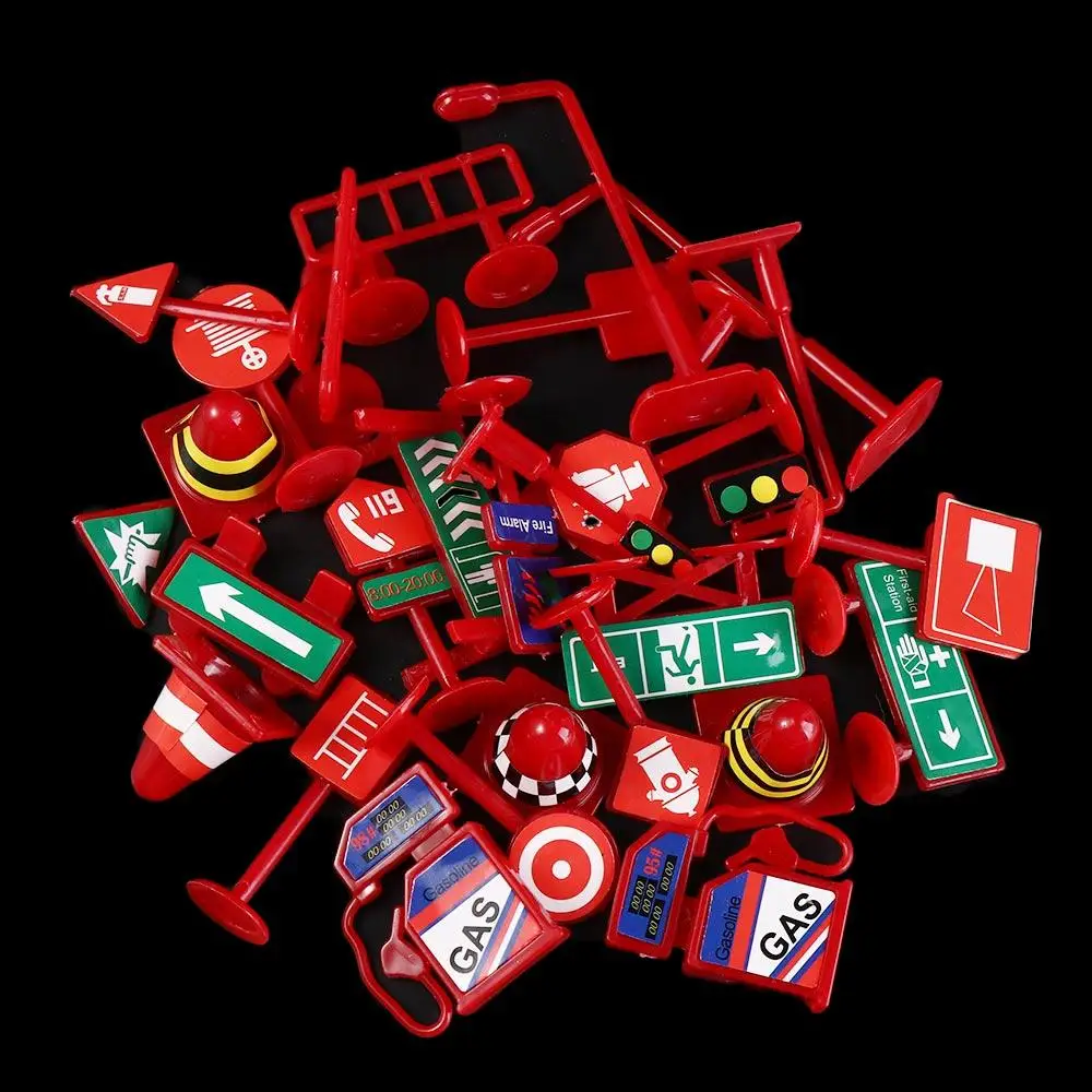 Parking Lot Traffic Sign Models Educational Roadmap Traffic Barrier Signs Traffic Light Road Block Street Sign Cones Toddler
