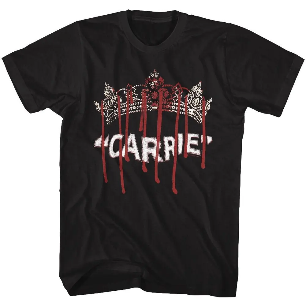 Carrie Prom Queen Tiara with Blood Black T Shirt