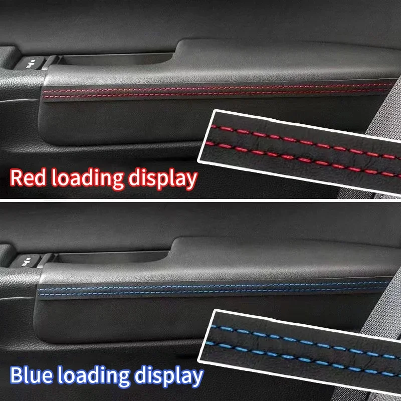 سيارة الداخلية صب تقليم ذاتية اللصق لوحة القيادة الجلود خط الزخرفية الأحمر الأزرق DIY جديلة قطاع سيارة الديكور 0.5/1/2 متر