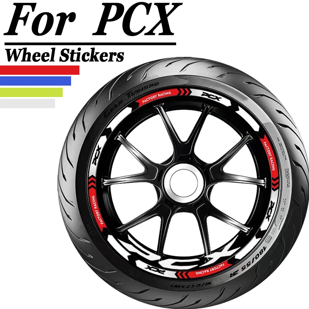 16pcs Reflective Pcx Rim Stickers Wheel Decals Set For PCX 125 150 160 pcx125 pcx150 pcx160 2020 2021