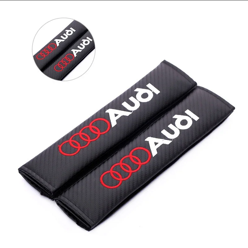 2pcs Seat Belt Covers Car Accessories For Audi S Line A3 A4 A5 A6 A7 A1 A2 Q2 Q3 Q5 Q7 TT S3 S4 S5 S6 S7 RS3 RS4 RS5 SQ 3 4 5 6 view 5