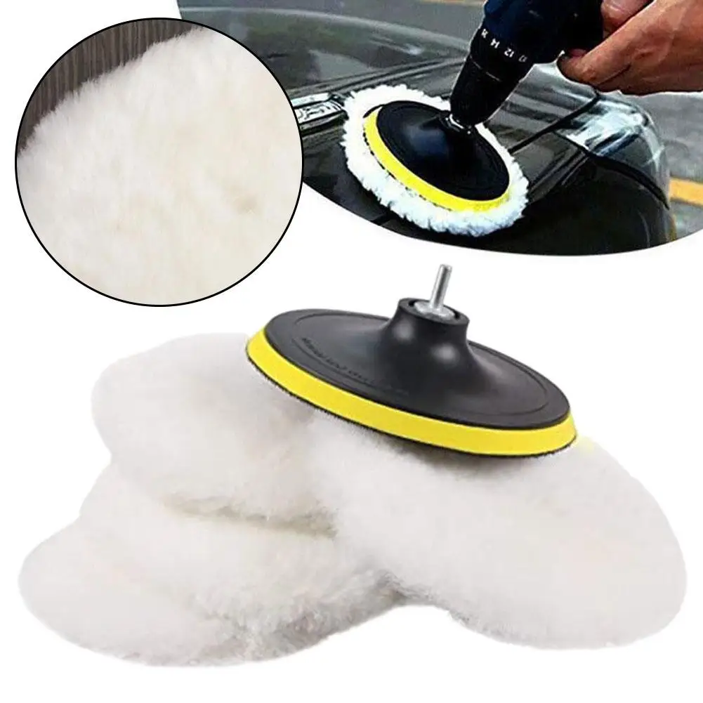 

Car Wool Polish Pad 5 Sizes Disc Car Waxing Polishing Care Buffing Auto Pads Washing Cleaning Paint Polisher Accessories Ca F6T7