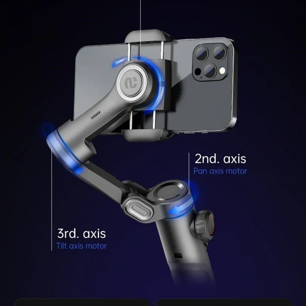 

Smart XE 3-Axis Handheld Gimbal Stabilizer for Smartphone iPhone Android Face Tracking Tiktok Vlog Live Streaming