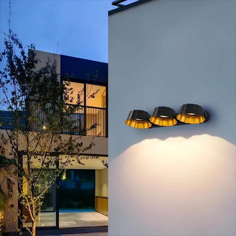 مصباح حائط خارجي LED حديث مقاوم للماء IP65 340 ° دوران الألومنيوم الإبداعية LED السرير ضوء فناء المرآب البيض لاذع مصباح داخلي #5