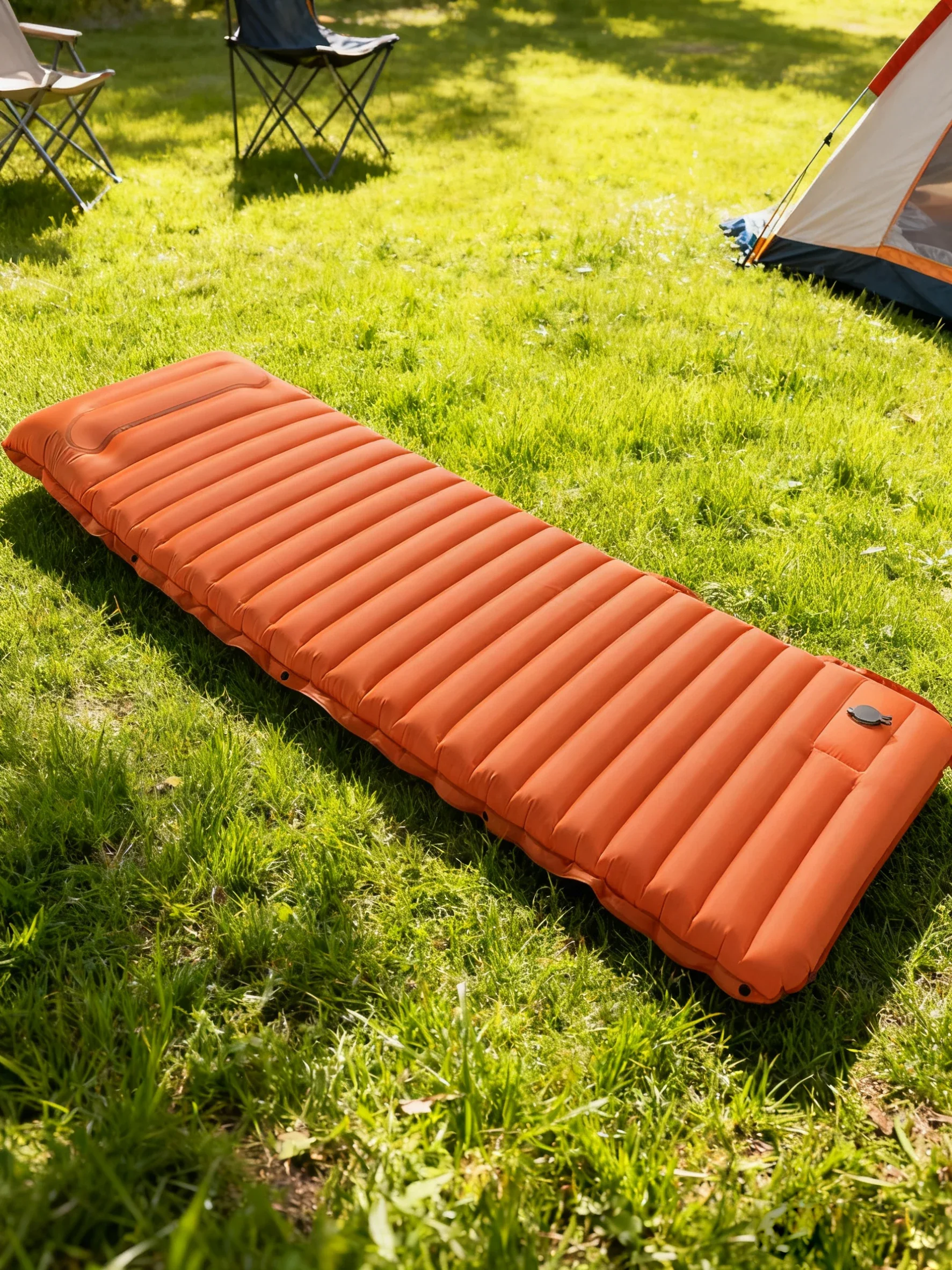 Extra dicke 4-Zoll-Camping-Schlafmatte, Outdoor-Camping-Selbstaufblasbare Matratze, verbindbare Wander- und Angel-Schlafmatte – Detail 8