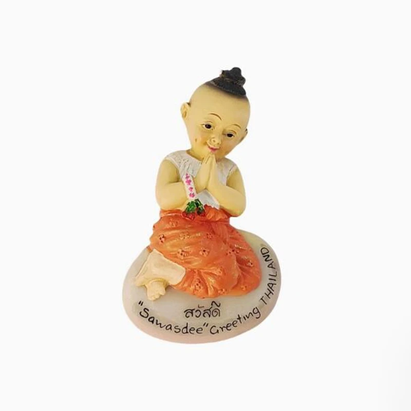 Thailand Greetings To Children Handmade Painted 3D Fridge Magnets Tourism Souvenirs Refrigerator Magnetic Stickers