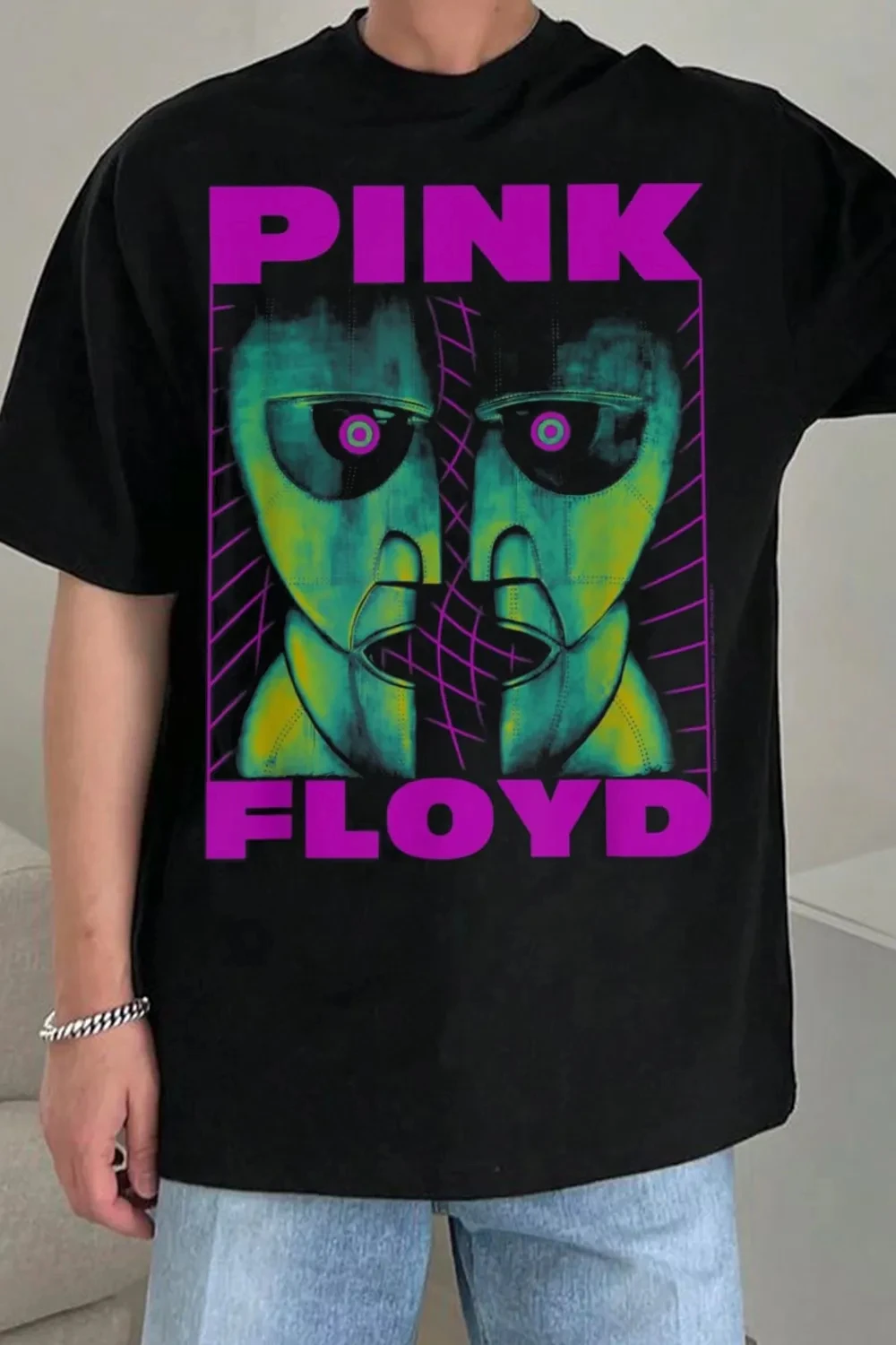 Top Summer Pink Floyd Graphic Cotton Band T-shirt Unisex Summer Short Sleeve Fashion Brand Shirt Luxury Casual Vintage Tee