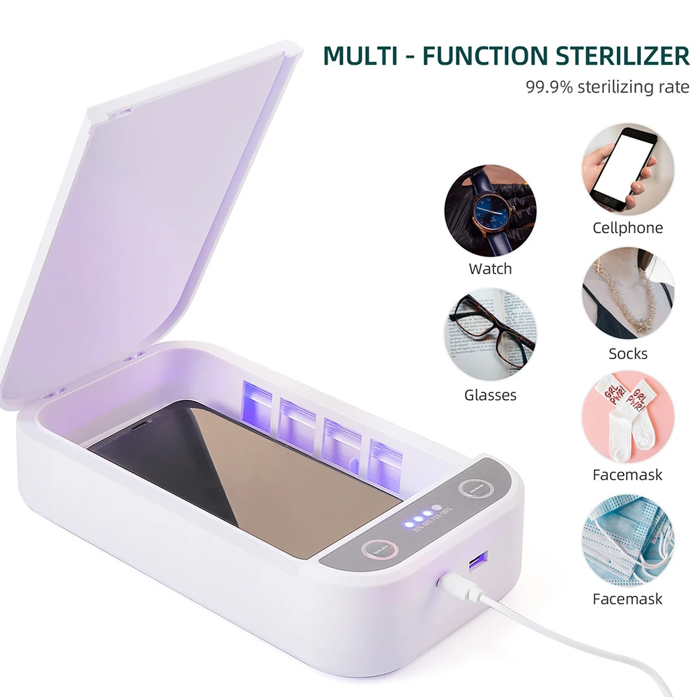 Stérilisateur UV électrique multifonctionnel, boîte d\'aromathérapie, téléphone portable, chargeur sans fil, désinfection, machine antibactérienne