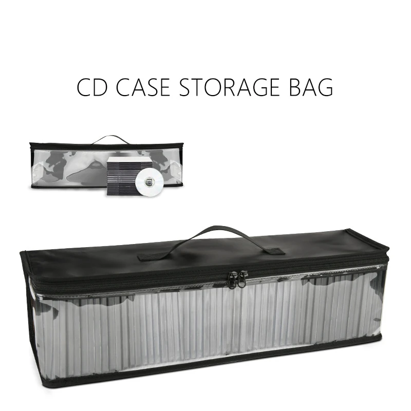 

Large capacity CD Storage Bag Can Hold 50 Boxes Album Game Disc Storage Box TPU Home Dvd Disc Portable Bag