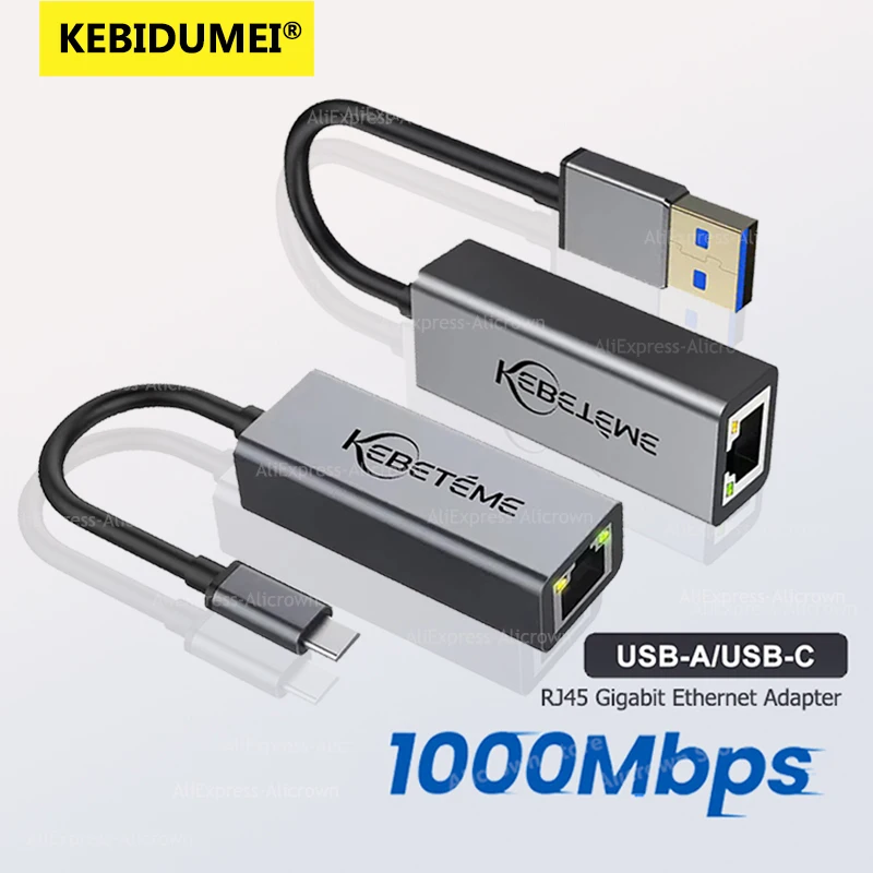 

﻿ 10/100/1000Mbps USB 3.0 To Rj45 Network Card Type C to RJ45 Lan Ethernet Adapter for PC Macbook Windows Laptop Internet Cable