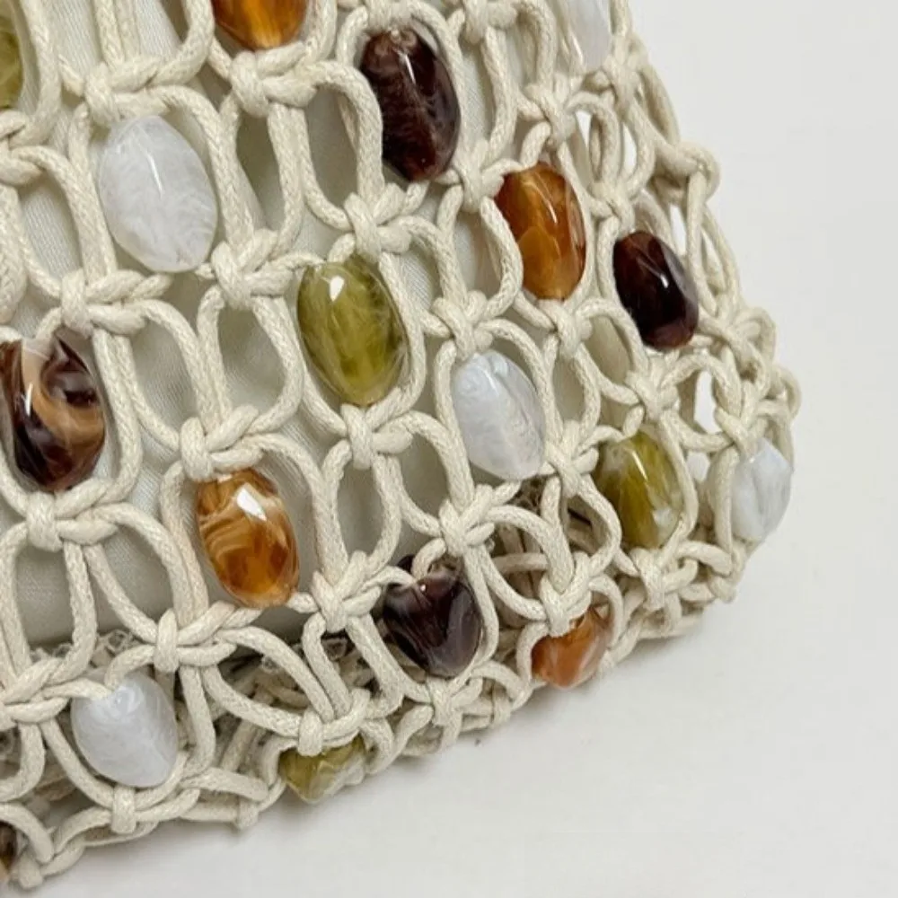 Neue Hohle Gewebte Perlen-Schultertasche Böhmische Sommer-Perlen-Gewebte Tasche Große Kapazität Bunte Crossbody-Strandtasche Einkaufstasche – Detail 18