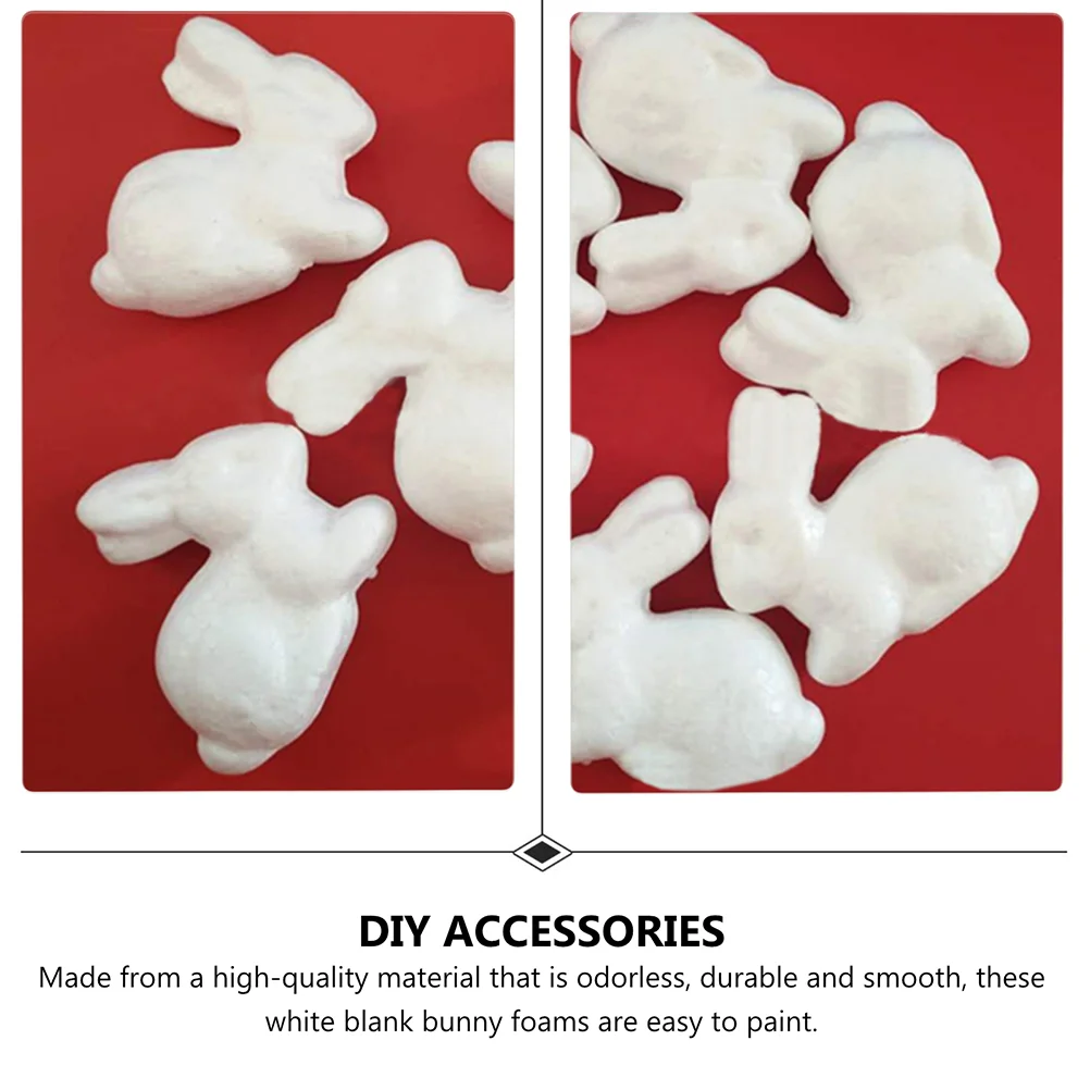 Animal Bubble Bunny Easter Decor Crafts DIY Accessories White Foams Rabbits Child