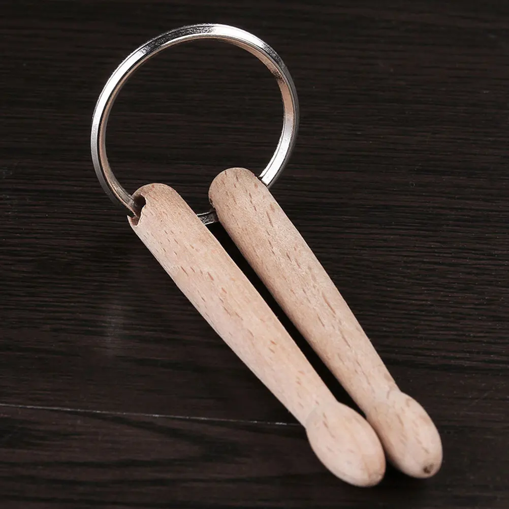 

3 Pcs Band Drum Stick Keychain Drumsticks Percussion Ring Drummer Aesthetic for Men Pocket Keyring