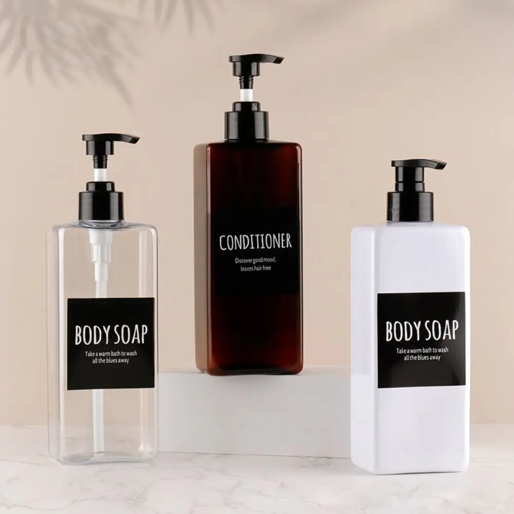 500ml with Label Hand Soap Dispenser Set Empty Plastic Empty Plastic Dispenser Bathroom Countertop Soap Dispenser