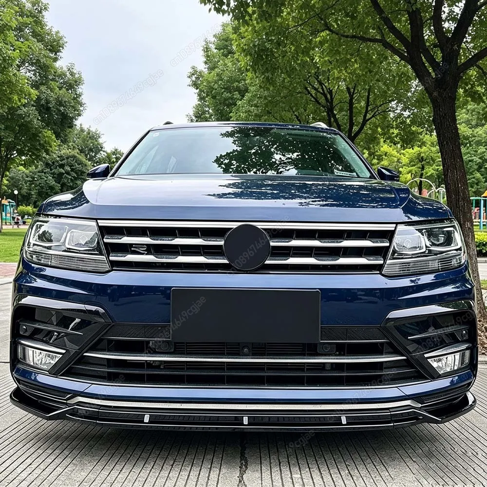 

Front Bumper Splitter Lip Diffusers Spoiler Protector Gloss Black For VolksWagen Tiguan MK2 R-Line 2017-2020 Pre-Facelift Tuning