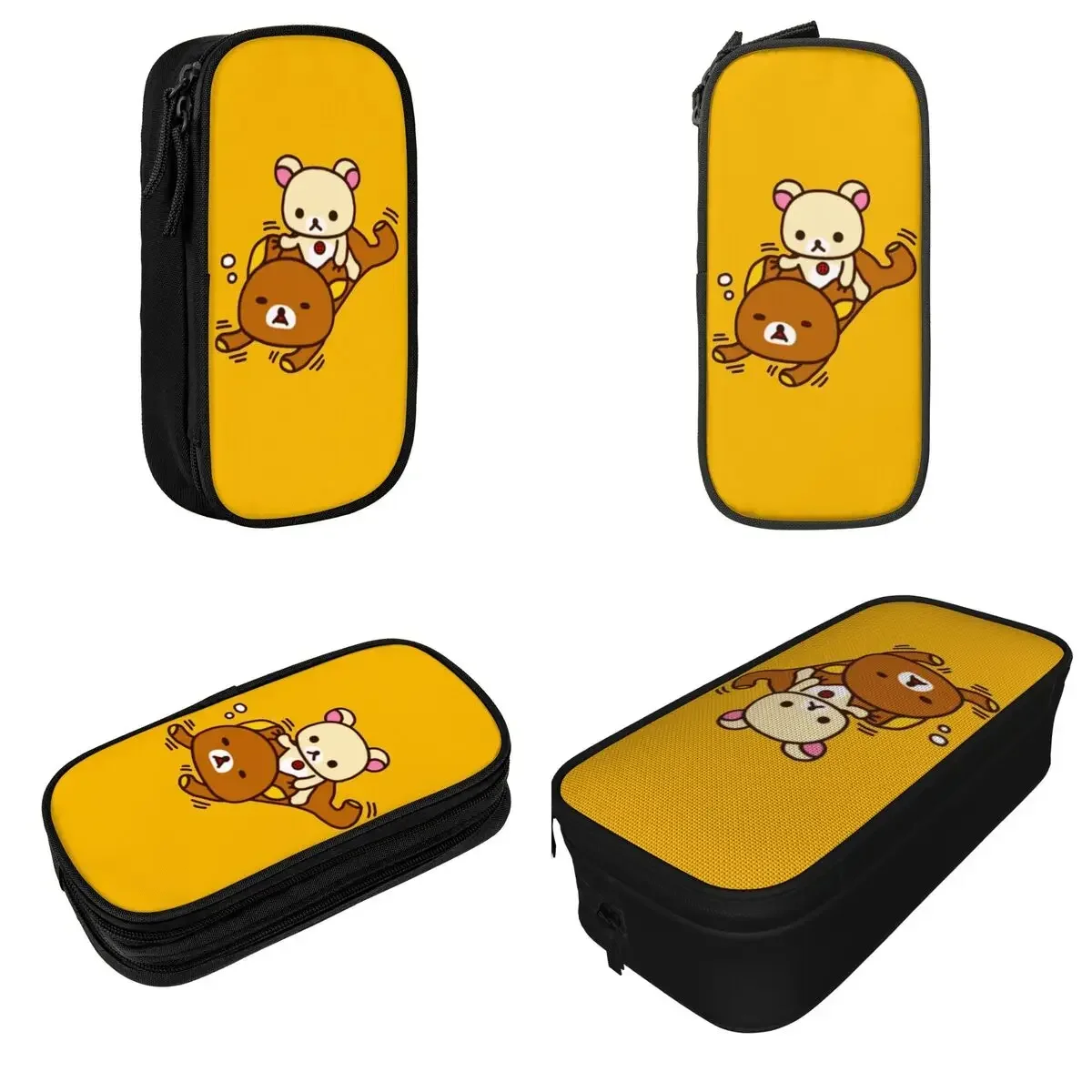 New Rilakkuma And Korilakkuma Pencil Cases funny bear Pencil Box Pen Kids Big Capacity Bag School Supplies Gifts Stationery