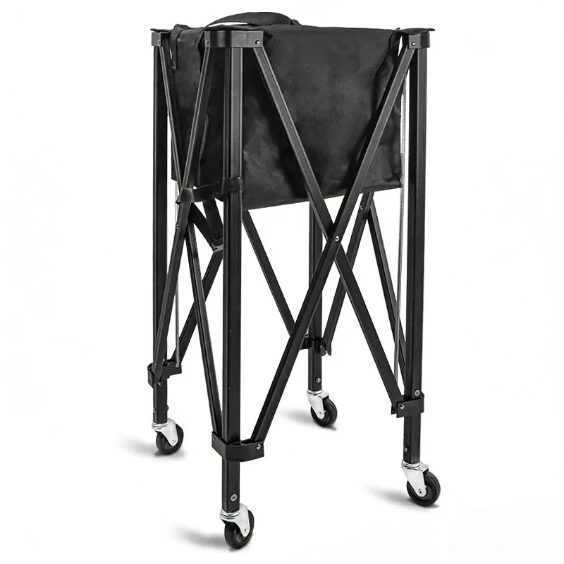 Portable tennis cart aluminum alloy storage bag cart folding ball basket