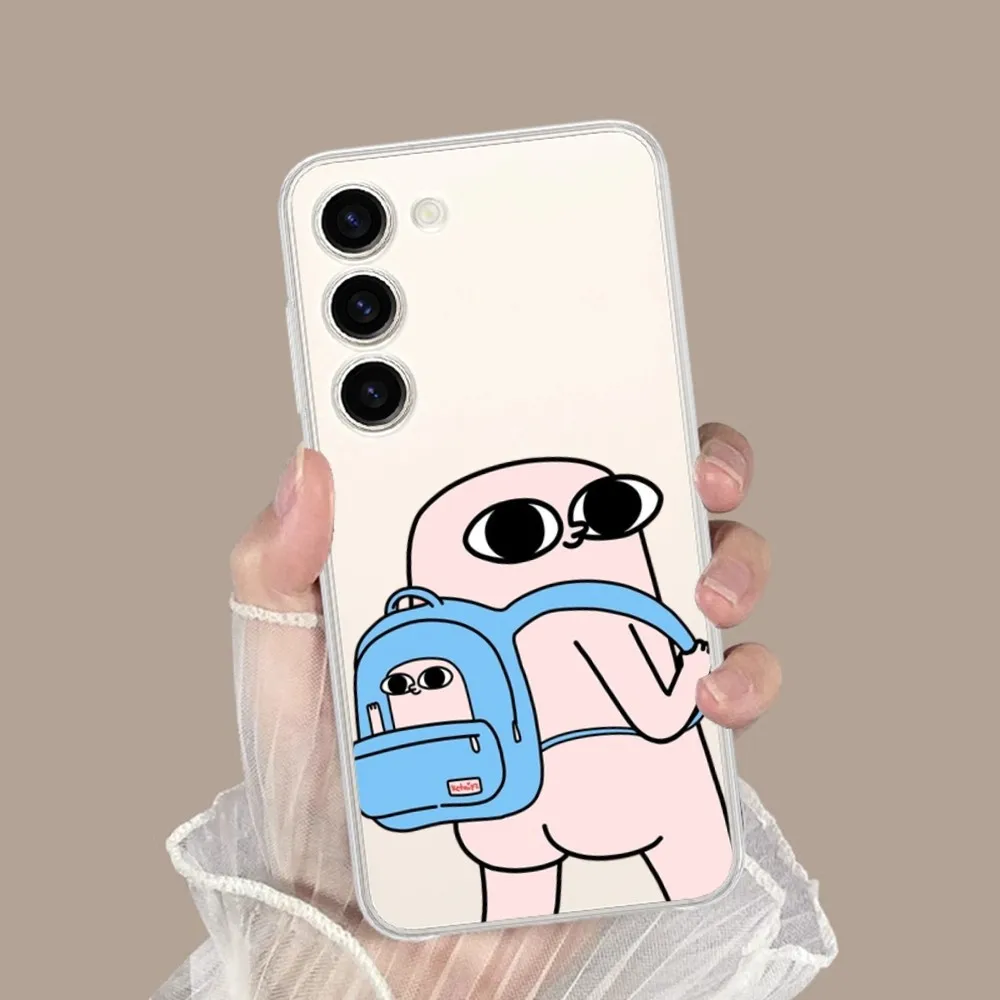 Pink Cartoon Funny big eyes ketnipz Phone Case for Samsung Galaxy S8 8S G950F G950 A91 A80 A73 5G A72