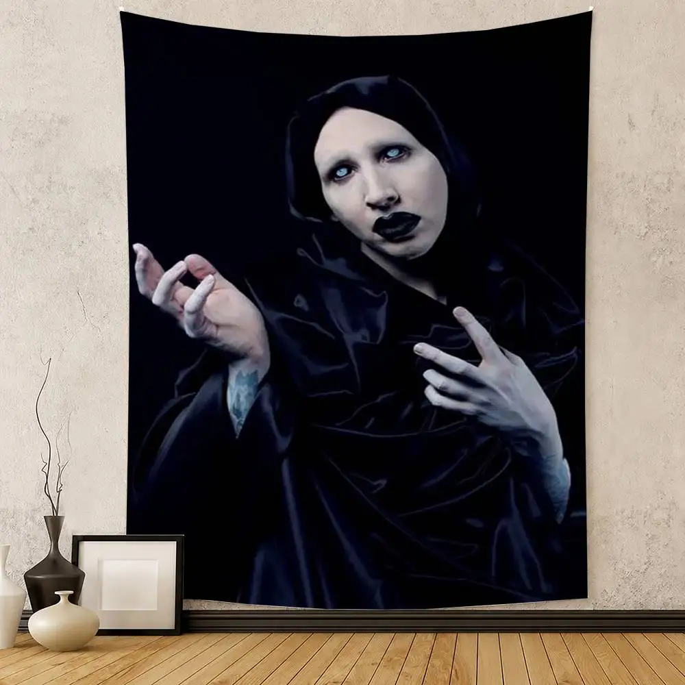 M-Marilyn M-Manson Flag Digital Printing Banner for Garage Wall Out Door Decoration