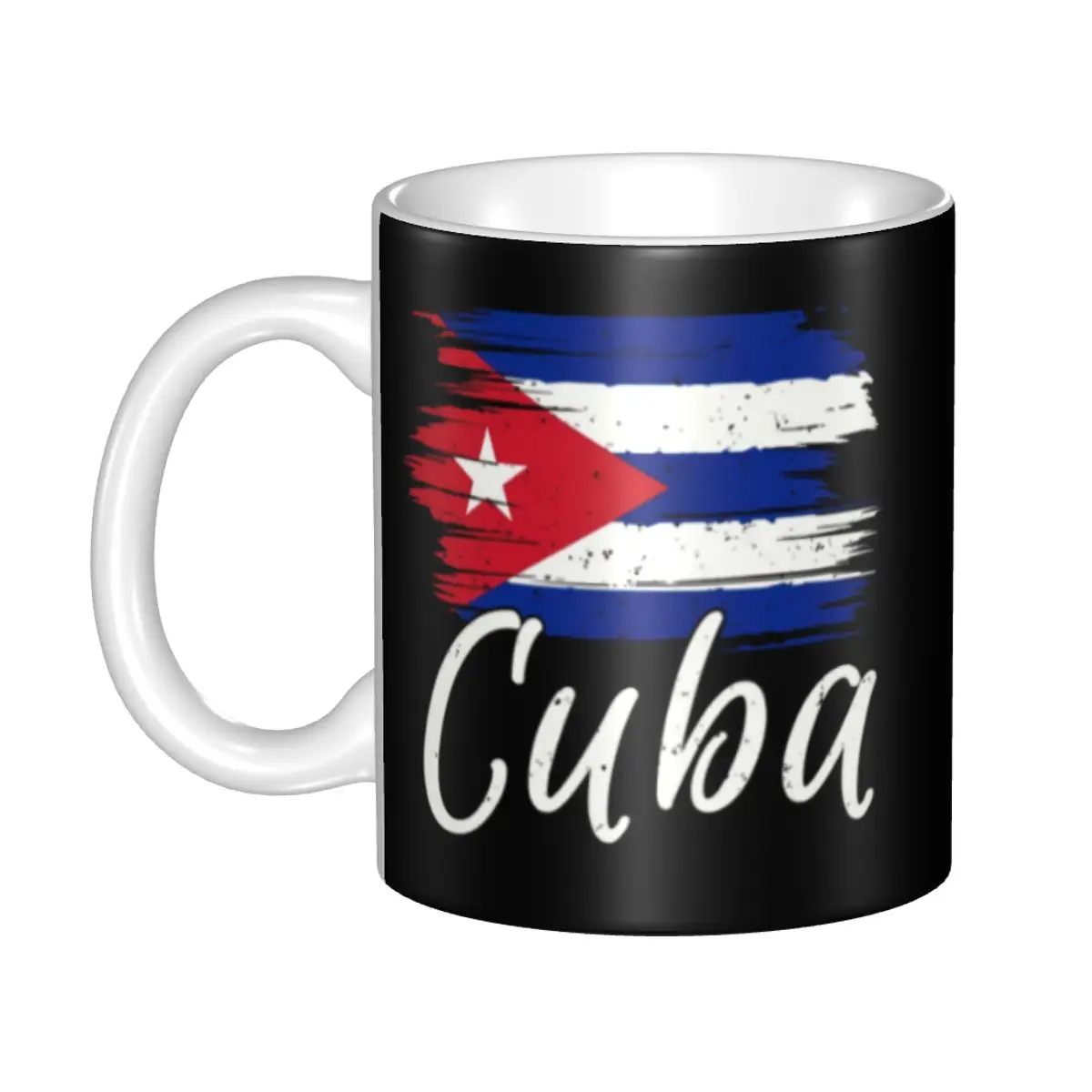 Cuba Cuban Havana Flag Coffee Mugs DIY Custom Cuban Patriotic Ceramic Mug Cup Creative Gift Outdoor Work Camping Cups