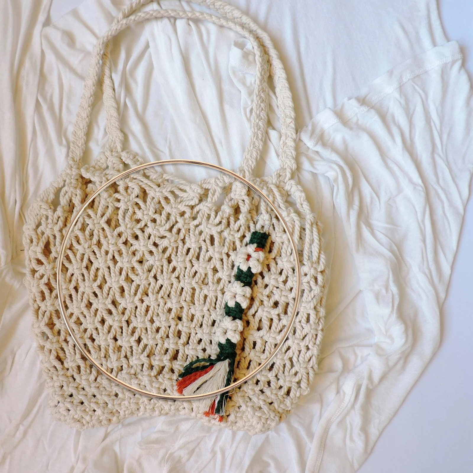 

10Pcs Metal DIY Rings Round Craft Hoops Dreamcatcher Tassel Plant Hanger Accessories Craft Hoops Round Rings