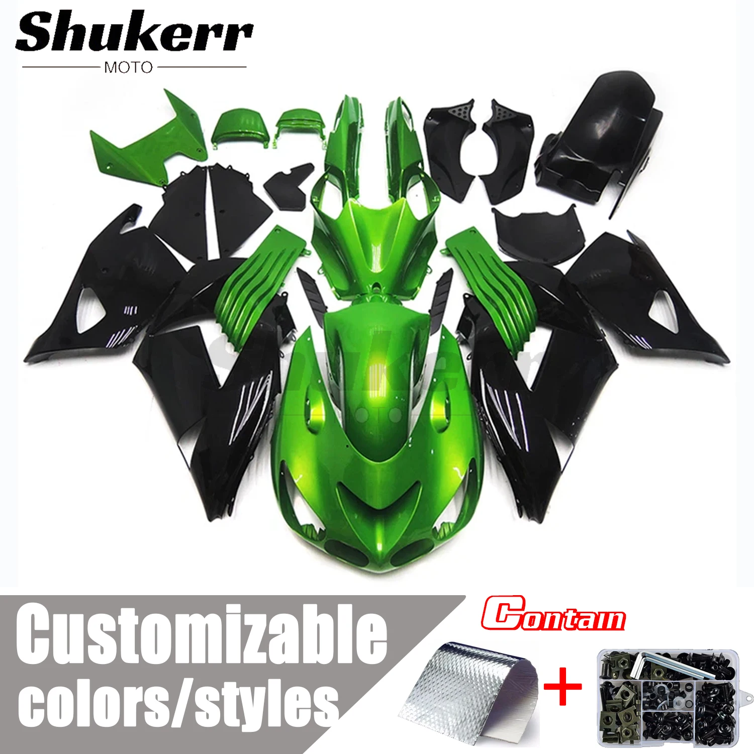 

Abs Motorcycle Plastics Fairing Kit Injection Mold Bodywork Panel Kit Fit for Kawasaki Ninja Zx-14R Zx14R 2006-2011 07 08 09 10