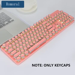 Keycaps Retro Punk Round 104 Key Cap Backlight Keycap Mechanical Gaming keyboard For PC Desktop Computer