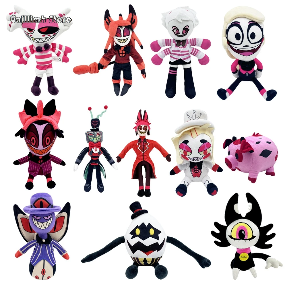 

Plush Toys Hazbined Hotels Alastor Funny Interesting Anime Stuffed Animals Cute Plushie Figure Toys Hells For Children Kids Gift